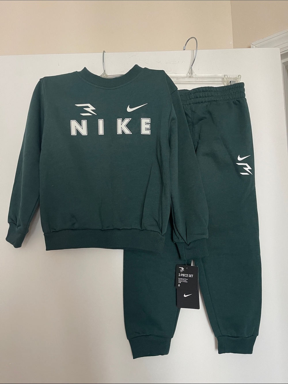 Nike Kids Dark Green Logo Sweatshirt & Joggers Set
